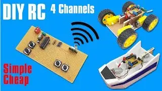 How To Make Long Distance RC Transmitter For RC Car, Boat, Plane. DIY 4 Ch Remote Controller