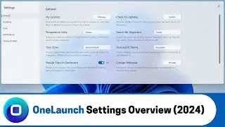 OneLaunch Settings Overview (2024)