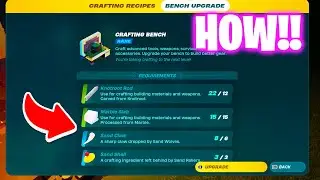 How to Upgrade Crafting Bench to rare - How to Get sand Shell & Sand claw in Fortnite lego
