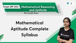 Mathematical Aptitude Complete Syllabus | Paper 1 |  Target JRF 2022 | Simranjit Kaur