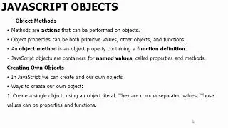 JAVASCRIPT OBJECTS  |Software Development Practices| Mr.S.Karthick Murugan | AP/CSE, RMDEC