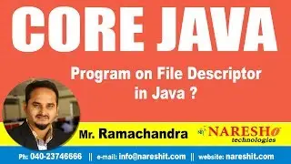 Core Java Tutorial | Program on File Descriptor in Java? | By Mr.Ramchander