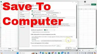 How to Have Excel Save Files to Your Computer by Default! #msexcel #tutorial #howto