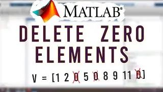 Delete Zeros of A Vector | MATLAB 