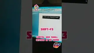 Capital and small letters in ms word | Shortcut Tricks #shorts #computer