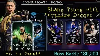 Edenian Fatal Tower Boss Battle 180,200 | MK11 Shang Tsung with Sapphire Dagger | MK Mobile