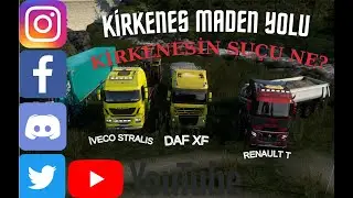 KİRKENES MADEN YOLU - ÜÇ KİŞİ MADENDEN ÇIKIYORUZ - TIR SÜRMEYİ ÖĞRETTİK - ETS 2 - DRİVİNG FORCE GT