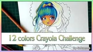 12 cheap colored pencil challenge ✬ By Sakuems ✬ Art talk Cheap VS High end tools
