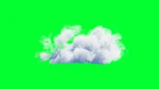 Green Screen | Chroma Key | Single green screen cloud realistic animated cloud texture HD