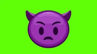 Angry Face with Horns Green Screen Animation | Emoji