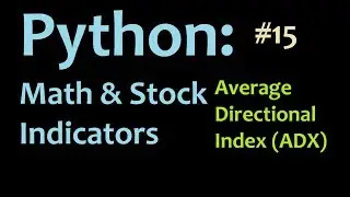 Python: Graphing Average Directional Index (ADX) 5 Directional Movement System Calculation