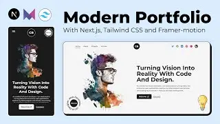 How to Create a Stunning Portfolio Website with Nextjs, Tailwind CSS and Framer-motion🌟