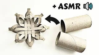 🌟 Look What You Can Make With 2 Toilet Paper Rolls / ASMR Cozy Christmas Crafting / DIY Paper Star 🌟