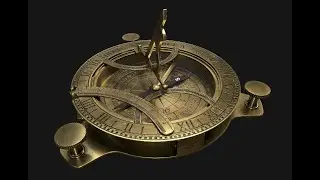 Vintage sundial compass 3D Model