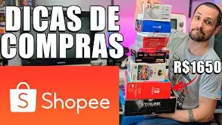 DICAS DE COMPRAS SHOPEE! Como gastar menos com cupons e descontos em games. Nintendo Switch barato!
