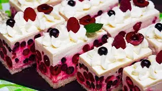 Пирожное ЛЕТНЕЕ 🍒 ПОЛЕЗНО, ВКУСНО, БЫСТРО! Простой рецепт | Кулинарим с Таней