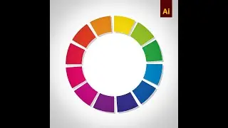 Color Wheel Design in Adobe Illustrator #shorts