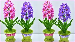 🌸 ВОСТОРГ! Цветы ГИАЦИНТЫ своими руками на ПОДАРОК/Hyacinth DIY