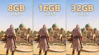 8GB vs 16GB vs 32GB RAM - Assassins Creed Mirage