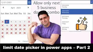 How to limit date picker selection options in power apps - Part 2/2
