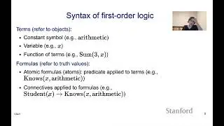 Logic 7 - First Order Logic | Stanford CS221: AI (Autumn 2021)