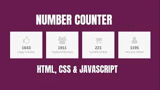 Create Number Counting Animation HTML, CSS & JavaScript | Code Breakers