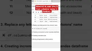 Remove blank spaces from columns' name in a 