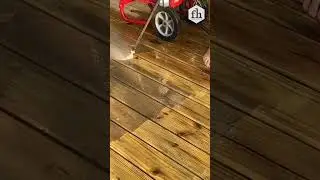 Extremely Satisfying Pressure Washing of Deck #PressureWash #Shorts #Cleaning #Decks