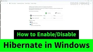 How to Enable or Disable Hibernate in Windows 7/8/8.1/10/11