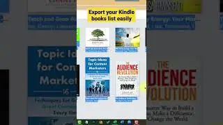 Easily export your Kindle ebooks  list to Excel #shorts