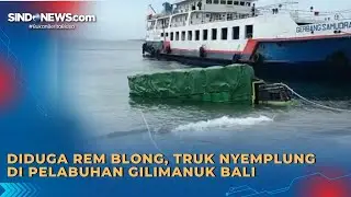 Diduga Rem Blong, Truk Nyemplung di Pelabuhan Gilimanuk Bali