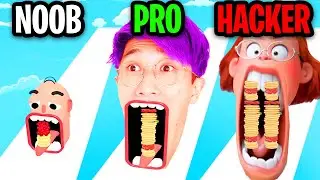 NOOB vs PRO vs HACKER In PANCAKE RUN!? (ALL *NEW* LEVELS!)