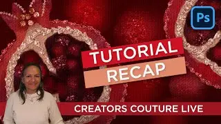 Photoshop tutorial: Jeweled Watercolor Pomegranate Illustration + Free Jewel & Glitter Texture Style