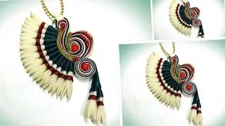 Летний кулон своими руками из косой бейки, мк / diy pendant