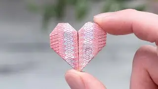 HERZ aus GELDSCHEIN falten: Kleines 3D-Herz ❤️ (sehr hochwertig)