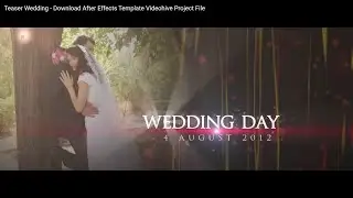 Teaser Wedding - Download After Effects Template Videohive Project File