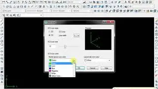 How to change size and color of UCS icon in AutoCAD in urdu