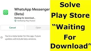 Fix Waiting For Download(Download Pending) Error In Google Play Store