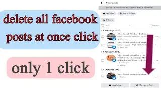 How to delete facebook all posts at once click 2022/remove all posts on facebook at once time