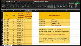 How to add days to a date excluding weekends and holidays?