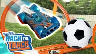 Челлендж "СУМАСШЕДШИЙ ФУТБОЛЬНЫЙ ГОЛ" СДЕЛАЙ САМ! ⚽ | Трек-Хак | @HotWheelsRussia +3