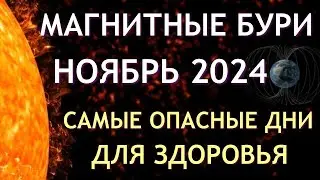 Магнитные бури в ноябре 2024. Неблагоприятные дни. Как пережить.