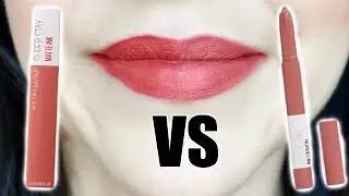 Maybelline SuperStay Matte Ink Liquid Lipstick VS Maybelline SuperStay Ink Crayon  || Wear Test