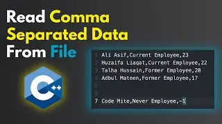 Read From a File (Data Separated by Comma) C++ Tutorial