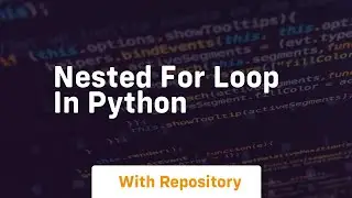 Nested for loop in python