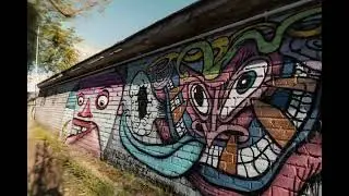 4K AI Graffiti | Street Art | Warsaw | Glitch | Free Stock Video Footage