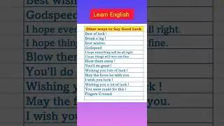 Other ways to say Good Luck 🤞 #shorts #viral #trend #trending #english