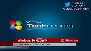 Hyper-V: Export Virtual Machine