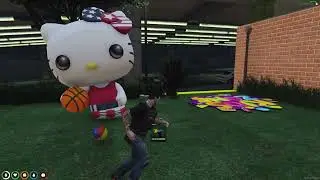 playing fivem with my 4 year old daughter