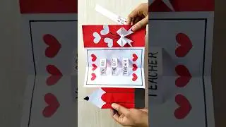 Happy teacher's day greeting card handmade // DIY Teacher's day pop-up card ideas 
